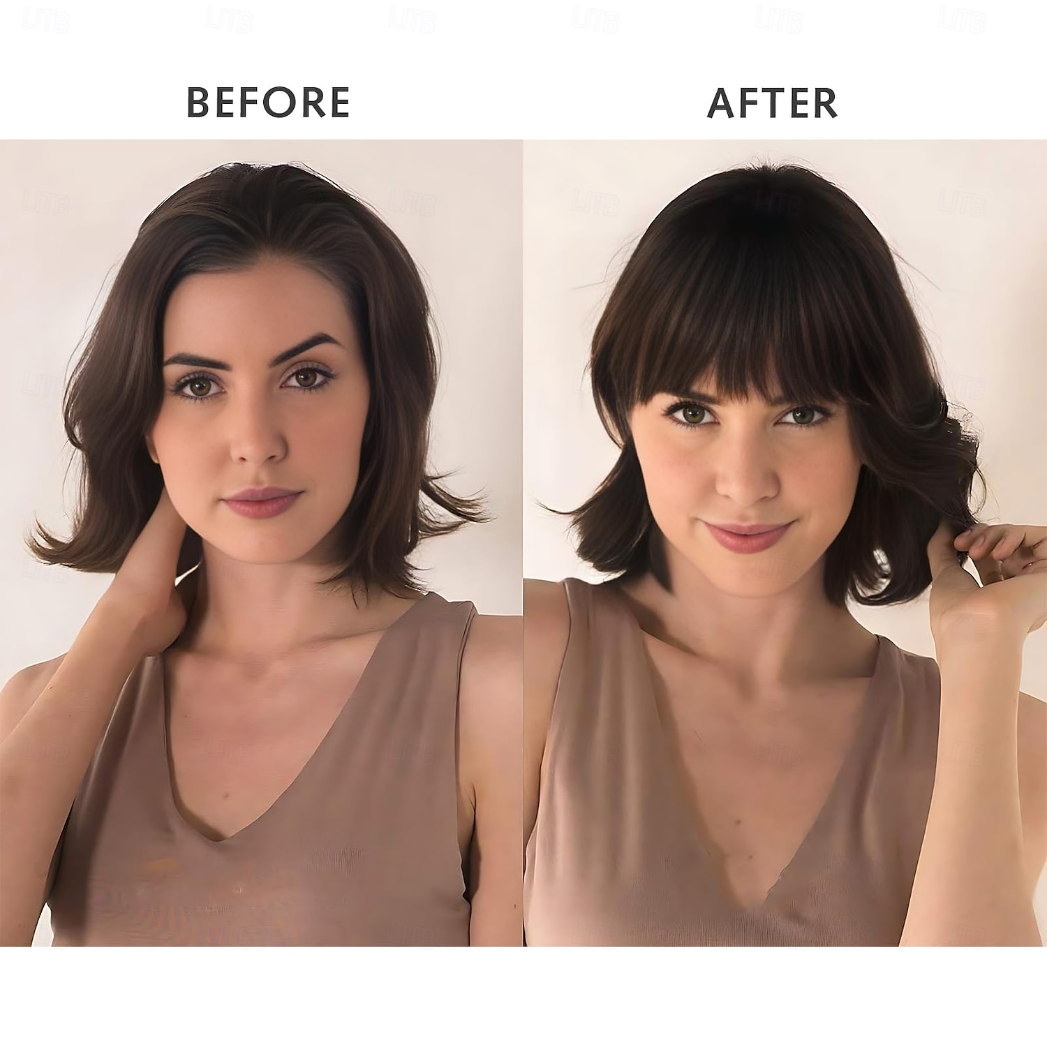 Bangs Hair Clip in Hair Extensions Flat Front Face Fringe Bangs with Temples Dark Brown Synthetic Hair Pieces for Women Thick Hair 2025 - $7.99 –P6