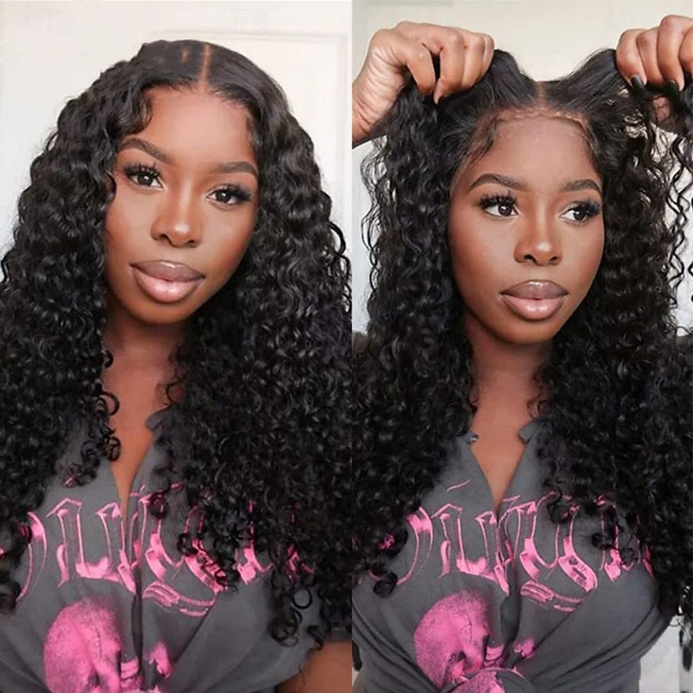 13x4 Lace Front Wig Water Wave Lace Closure Wig Wear And Go Glueless Wig Human Hair Ready to Wear Curly HumanHair Wigs For Women 2025 - $195.99 –P9