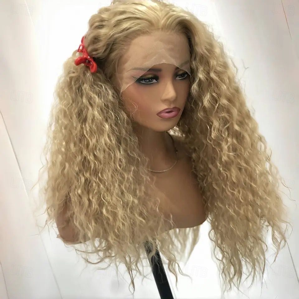 Capelli umani di Remy Chiusura 5x5 13x4 Pizzo Frontale Parrucca Parte libera Brasiliano Riccio Biondo Parrucca 130% 150% Densità dei capelli con i capelli del bambino 100% Vergine Senza colla Pre-a del 2025 a $235.59 –P5
