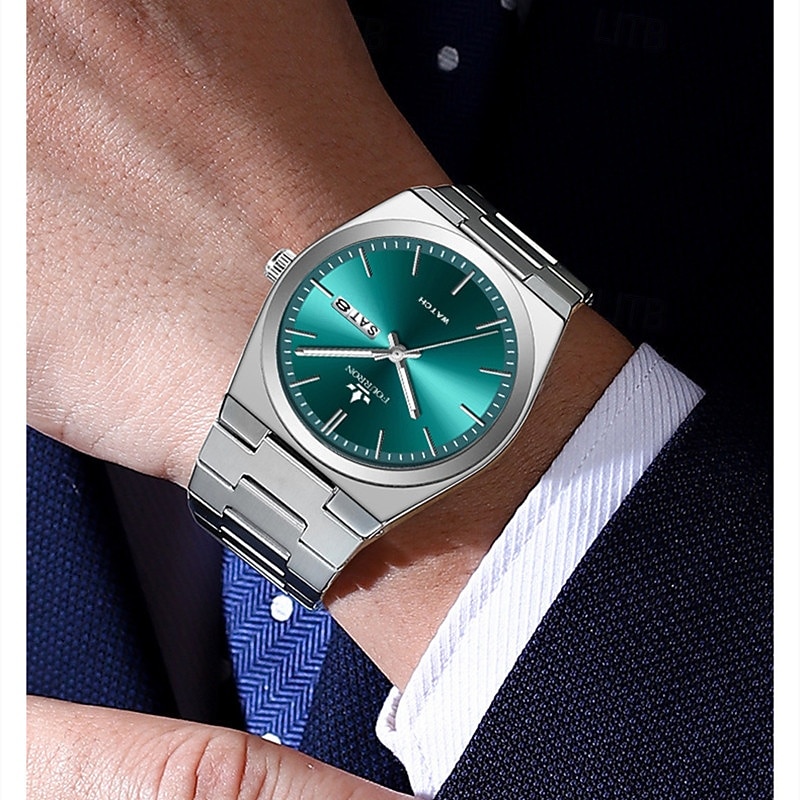 New Fashion Trend Mineral Reinforced Glass Lens Waterproof Night Light Calendar Sunday Display Business Leisure Sports Handsome And Stylish Men'S Watch 2025 - $25.99 –P10