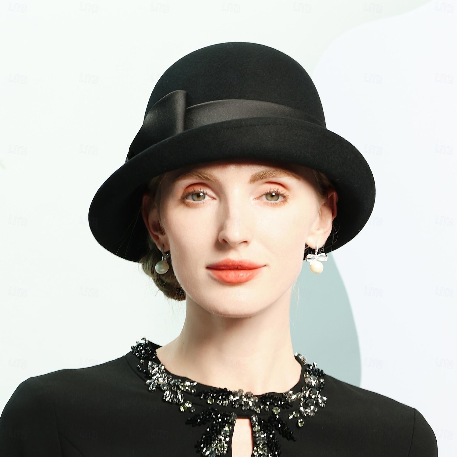 Hats 100% Wool Bowler / Cloche Hat Bucket Hat Top Hat Wedding Tea Party Elegant With Bowknot Pure Color Headpiece Headwear 2025 - $41.99 –P6
