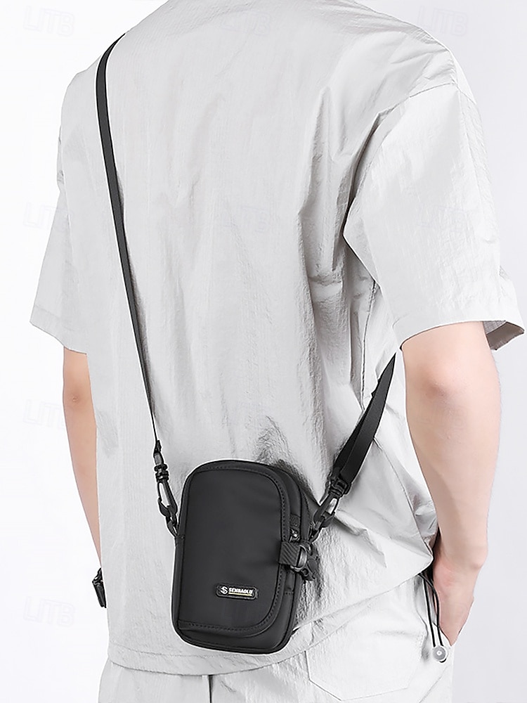Multifunktionale Crossbody-Tasche für Herren – kompakte, wasserdichte Schultertasche mit verstellbarem Riemen, sicherer Telefontasche und Schlüsselclip für Reisen, Wandern und den täglichen Gebrauch 2025 - $14.99 –P1