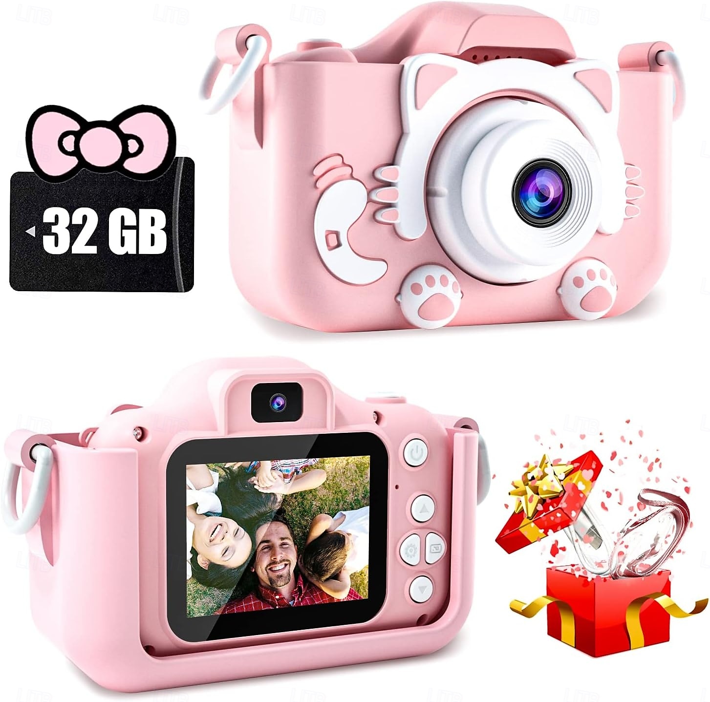 appareil photo numérique pour enfants pour filles de 3 à 8 ans, appareil photo pour tout-petits 9600w pour enfants avec carte SD 64 Go, jouets pour filles de 6 à 8 ans, cadeaux d'anniversaire de Noël de 2025 ? $35.99 –P1