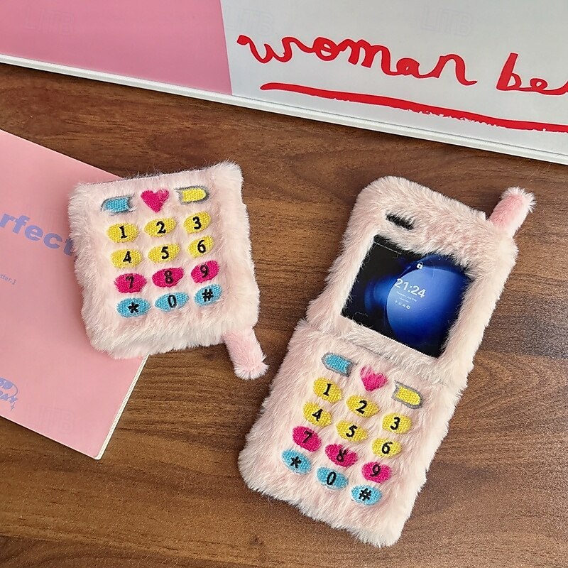 telefone Capinha Para Z Flip 7 Z Virar 6 Z Flip 5 Z Flip 4 Z Flip 3 Capa traseira Antichoque Retro Felpudo de 2025 por $19.99 –P15