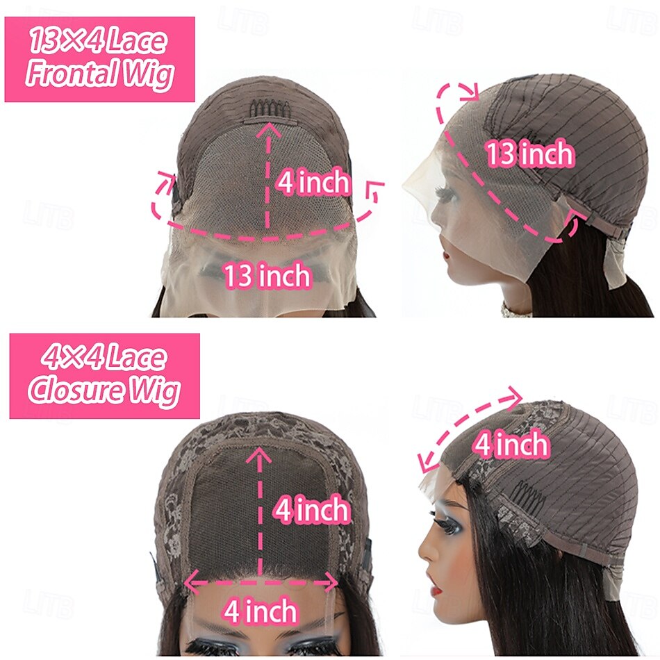 Echt haar 4x13 Sluiting Pruik Gratis deel Braziliaans haar Body Golf Lichtbruin Meerkleurig Pruik 150% Haardichtheid met babyhaar lijmloze Pre-geplukt Voor pruiken voor zwarte vrouwen Lang Kanten 2025 - $243.69 –P4