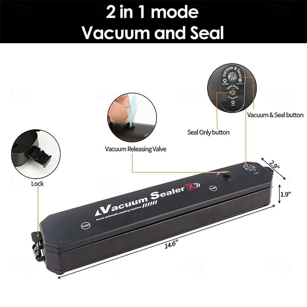 Machine à sceller sous vide 60kpa machine à sceller sous vide alimentaire multifonction automatique avec 10 sacs alimentaires pour légumes et fruits us/eu/en plag de 2025 ? $31.99 –P6