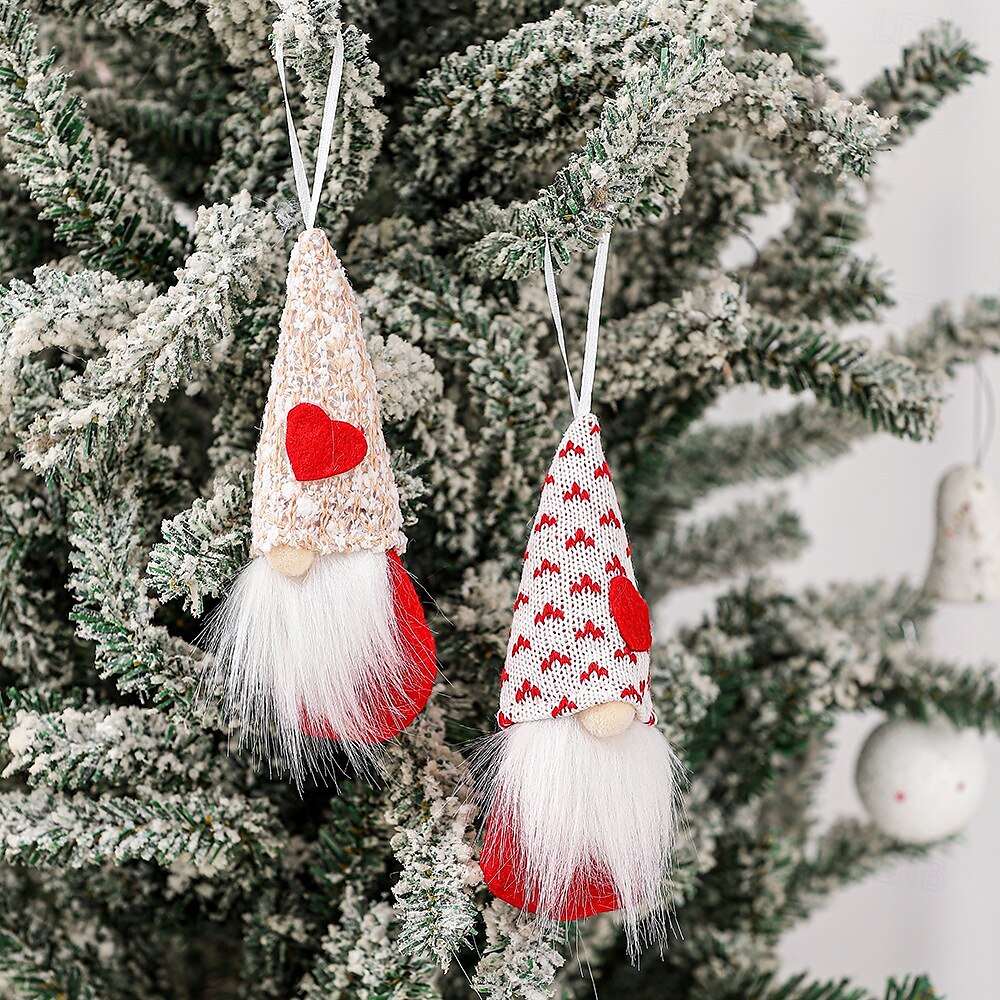 1pc dia dos namorados gnomo ornamento, boneca sem rosto e rudolph estatueta decoração pendurada, decoração romântica dia dos namorados de 2025 por $2.99 –P2