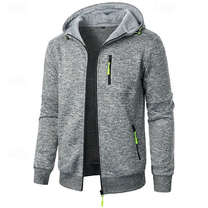 Herren Strickjacke Kurzer Pullover Zip Pullover Reißverschluss Strickpullover Gerippt Stricken Standard Tasche Feste Farbe Mit Kapuze Modisch Klassisch Urlaub Freizeitskleidung Bekleidung Herbst 2025 - $18.99 –P5