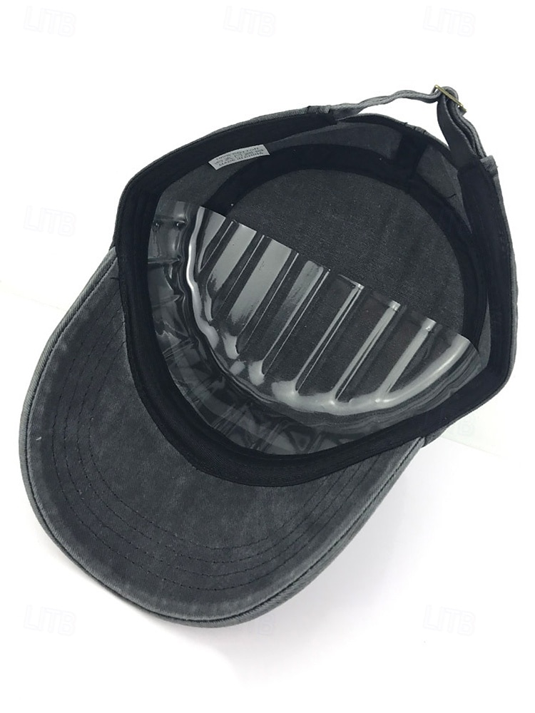 Militär-Kadettenmütze im gewaschenen Vintage-Stil für Herren – lässige, verstellbare Unisex-Armeemütze für den Außenbereich 2025 - $11.99 –P3