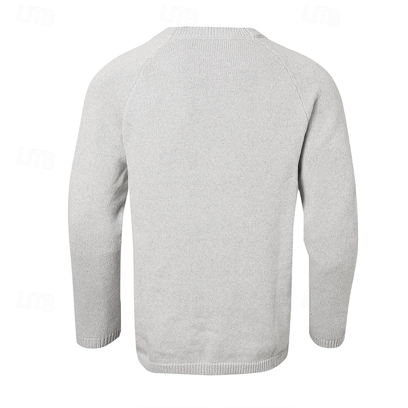 Men's Dress Sweater Cardigan Sweater Knit Sweater Ribbed Knit Regular Button Up Solid Color V Neck Fashion Classic Daily Wear Date Clothing Apparel Spring Fall & Winter Royal Blue Blue S M L 2025 - $35.99 –P4