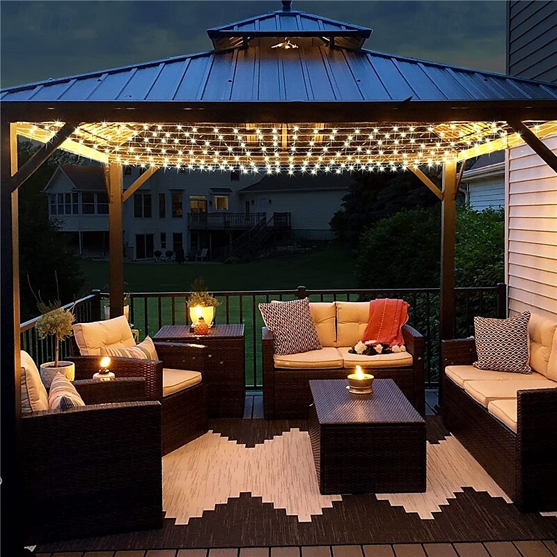 elegante festa de casamento recepção led cortina luzes de corda – 6m x 3m / 3m x 3m 600 leds cintilantes estrelas luzes de fadas para decoração de casa de 2025 por $38.99 –P13