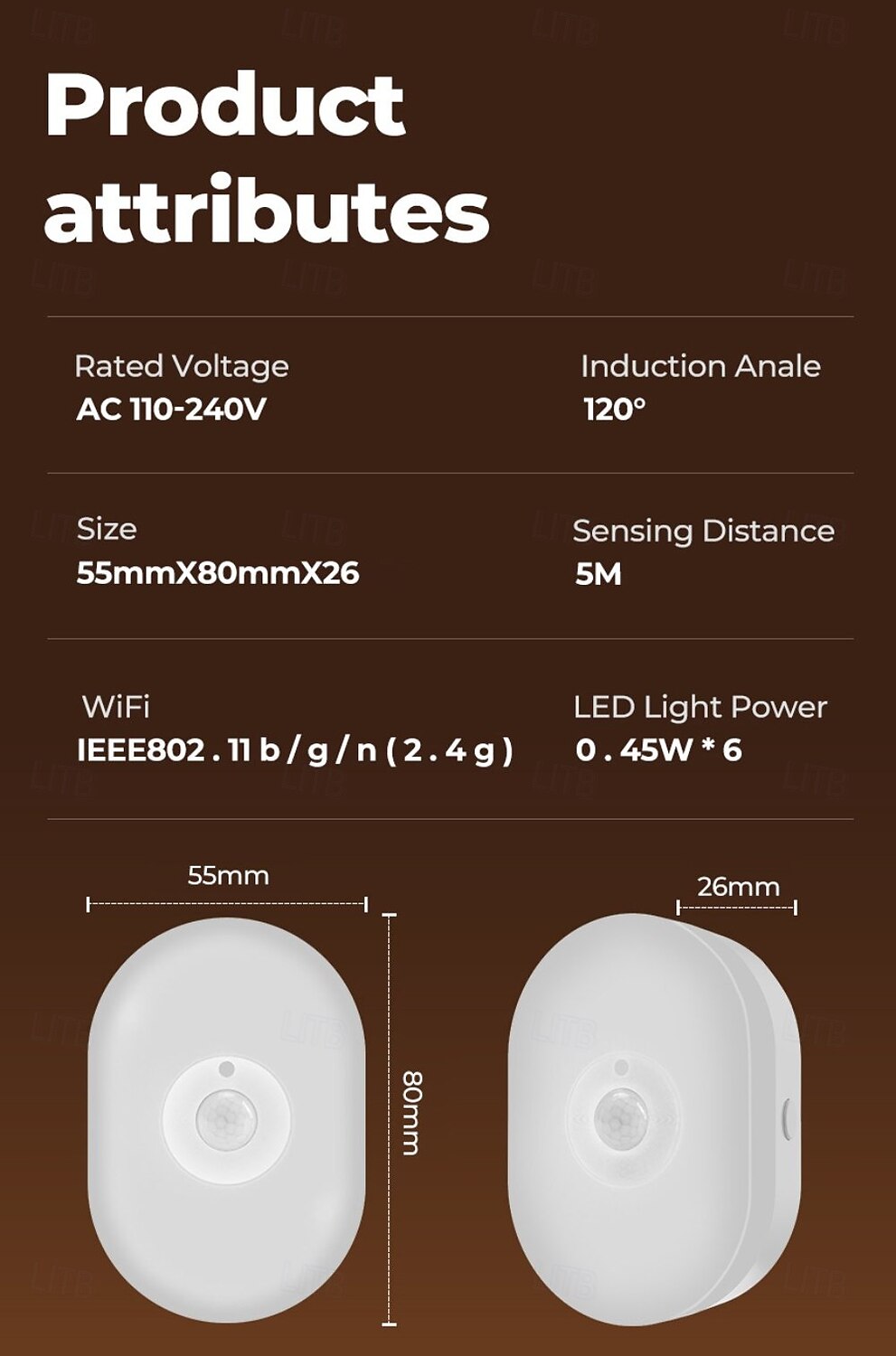 tuya wifi lit human body induction mała lampka nocna multi-gear ściemnianie domowe lampka nocna kontrola lampka sypialna kompatybilna z alexa google home 2025 - $31.99 –P10