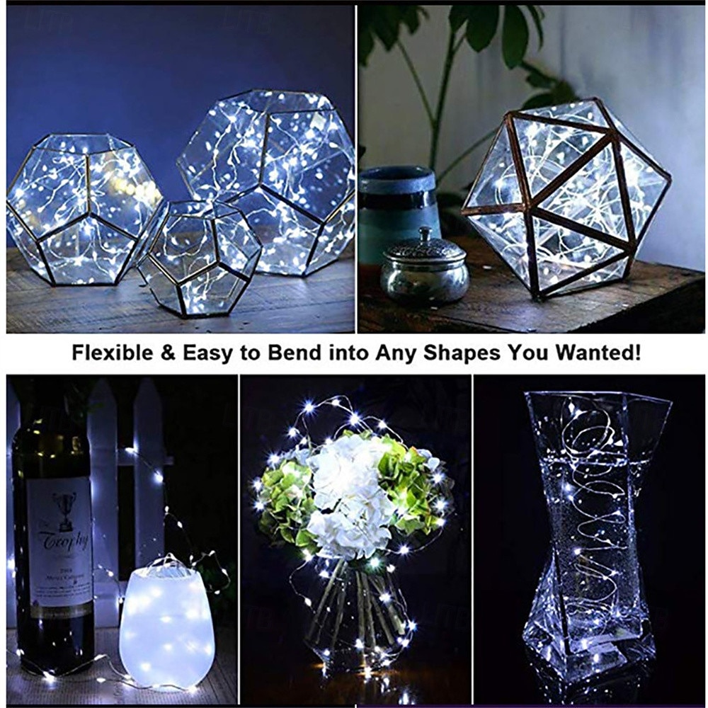 2pcs USB LED String Lights, Copper/Silver Wire Waterproof Fairy Lights 2m 3m 5m 10m 20m for , Wedding, Party Decor 2026 - $10.99 –P4