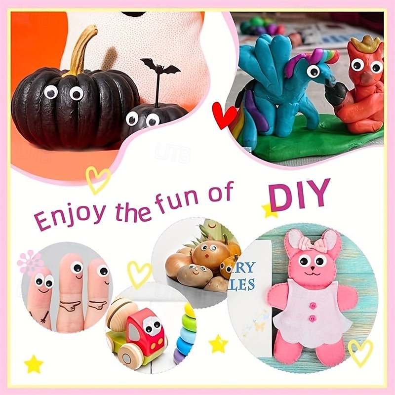 700PCS Plastic Wiggly Googly Eyes Set for Dolls and Crafts Assorted Sizes 4-12MM Suitable for Ages 14 2025 - $14.99 –P12