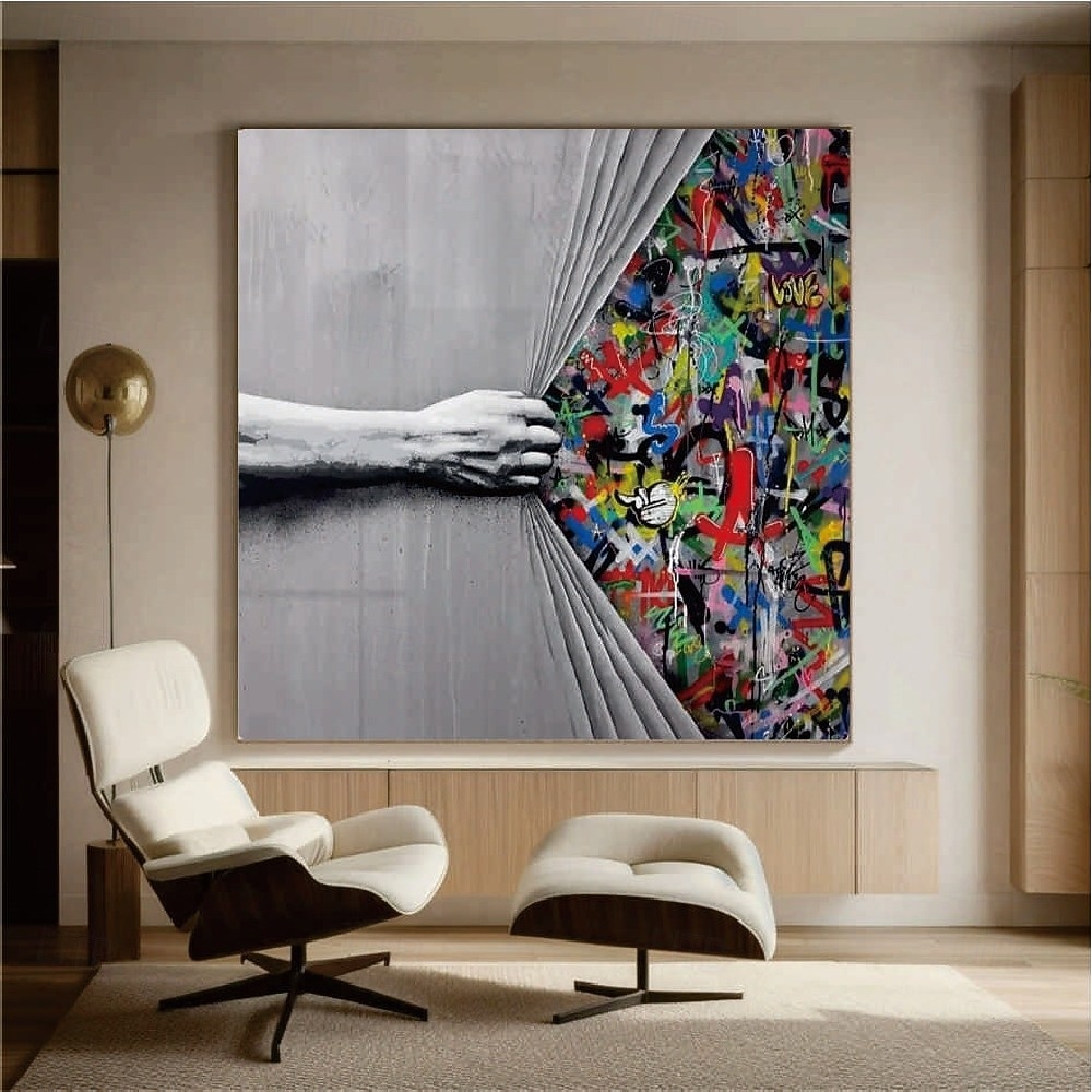 graffiti umění olejomalba ručně malované abstraktní umění paměť graffiti street art malba ručně malovaný pop art olejomalba zeď umění karikatura olejomalba pro obývací pokoj dekorace na stěnu ložnice 2026 - $116.99 –P4