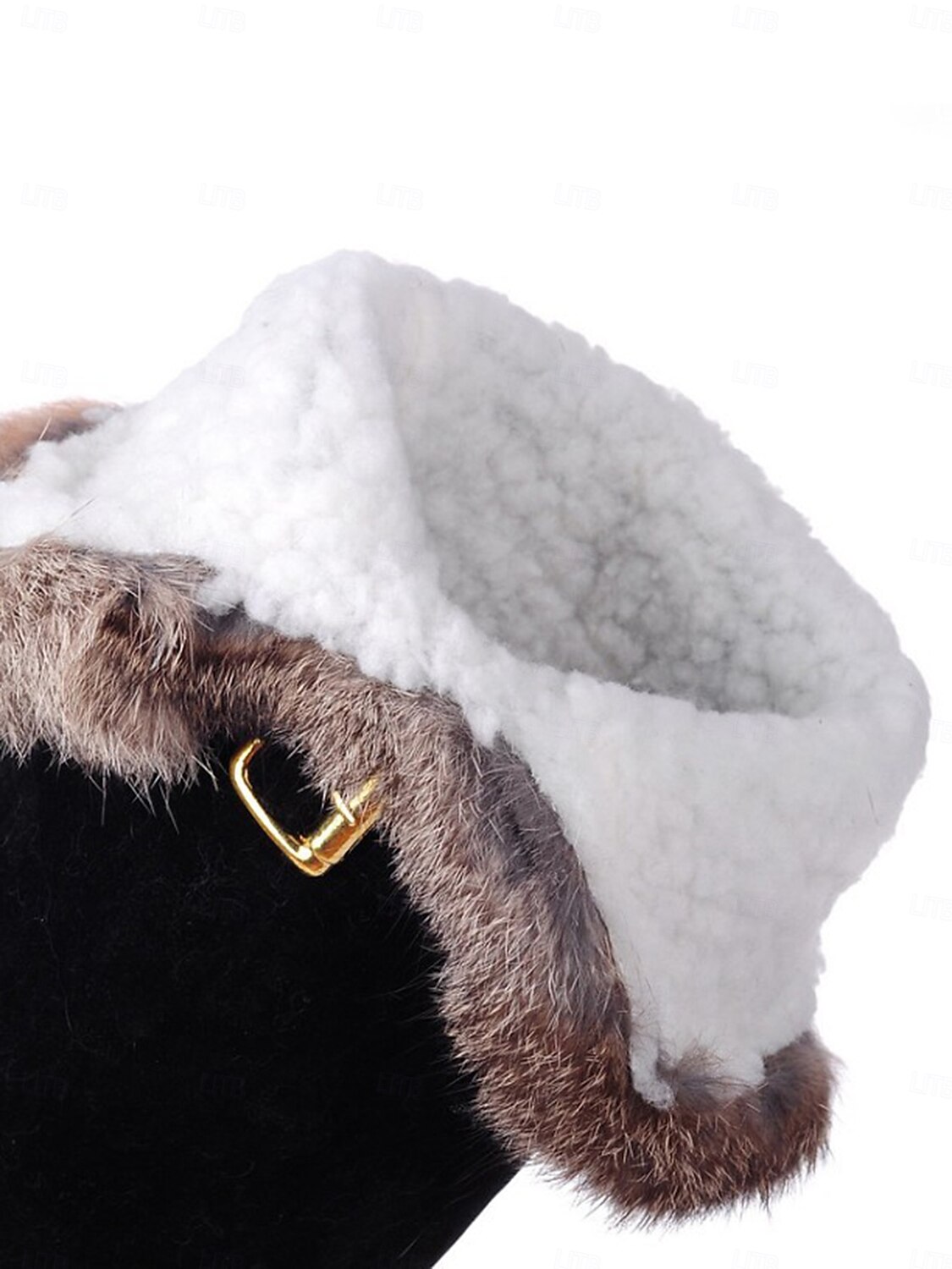 Botas de inverno femininas de camurça verde mocassim com forro de pele e detalhes de franjas – botas de neve confortáveis na altura do joelho para o tempo frio de 2025 por $59.99 –P7