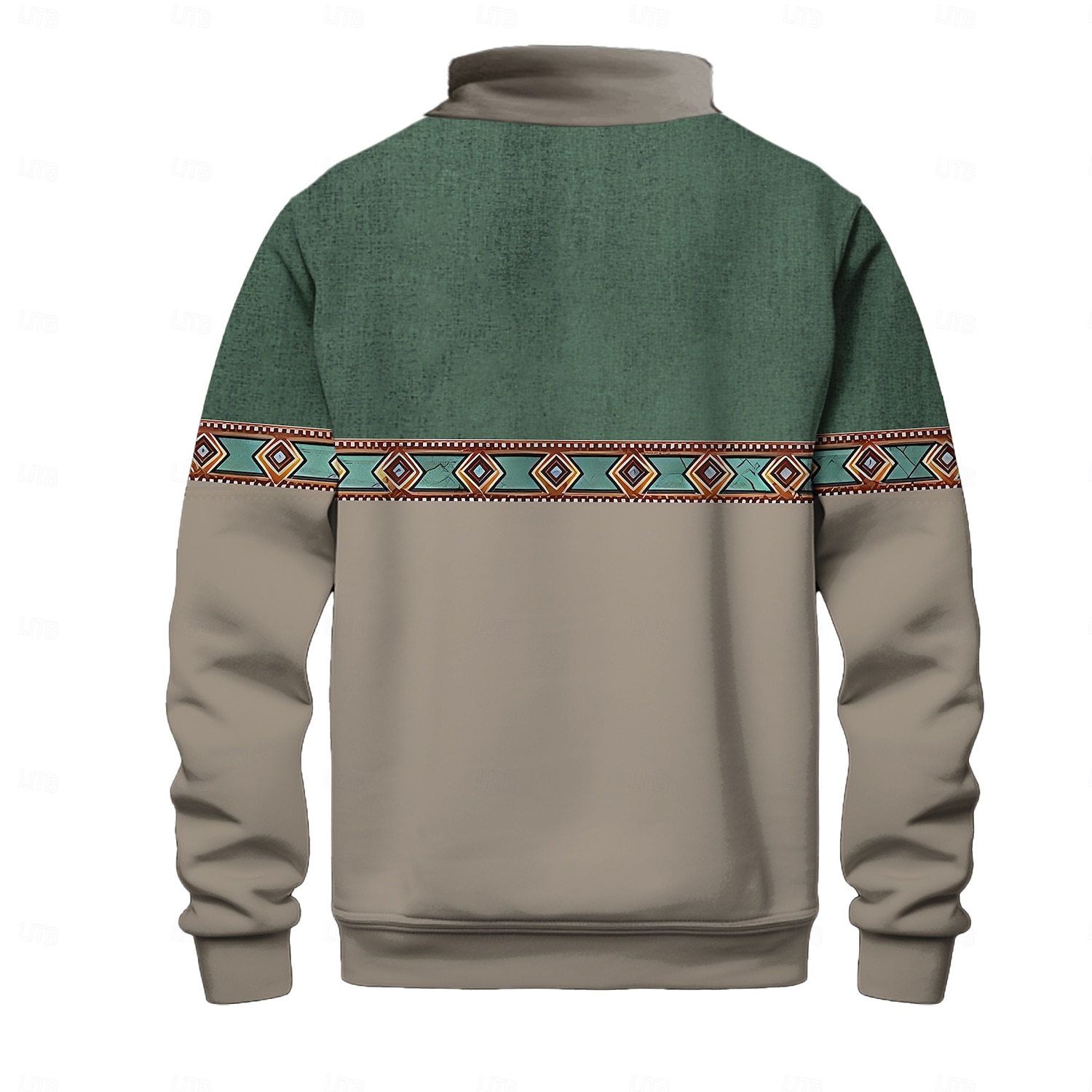 Homme Ethnique Sweats à Capuche Sweat shirt manche longue Sweat-shirt Col Mode Ethnique Décontractées Print Vacances Patchwork Hiver Printemps & Automne de 2025 ? $33.99 –P3