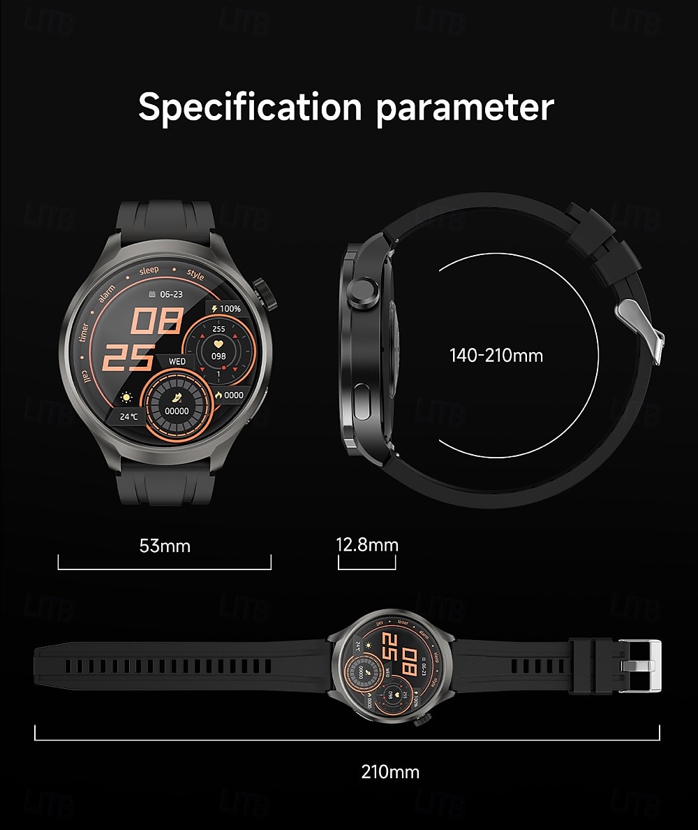 2025年 696 DK69 スマートウォッチ 1.85 インチ スマートブレスレット ブルートゥース ECG + PPG 歩数計 着信通知 と互換性があります Android iOS 男性 ハンドフリーコール メッセージ受信通知 IP 67 52mmウォッチケース  コレクション – $59.99 –P18