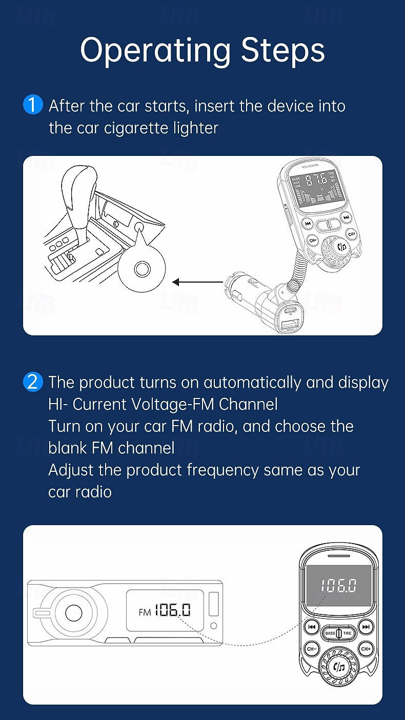 2025年 高品質のミニカー MP3 プレーヤー Bluetooth 音楽スピーカー 30W 急速充電器、車用 FM トランスミッター MP3 プレーヤー  コレクション – $43.99 –P19