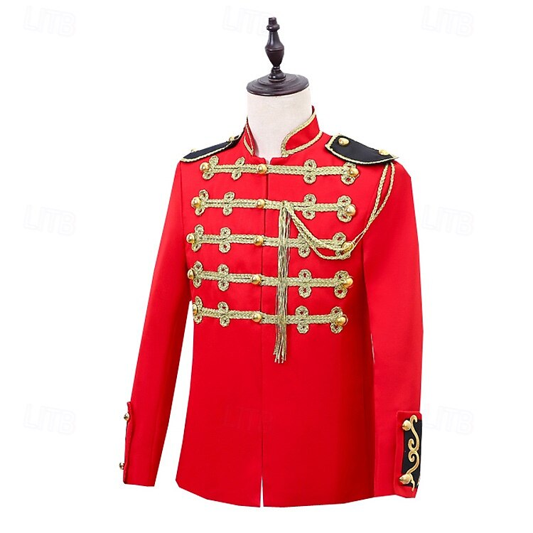 Retro Vintage Rococo Coat Masquerade Circus Jacket Prince Aristocrat Men's Carnival Masquerade Event / Party Adults' Coat Spring Fall & Winter 2025 - $74.99 –P3