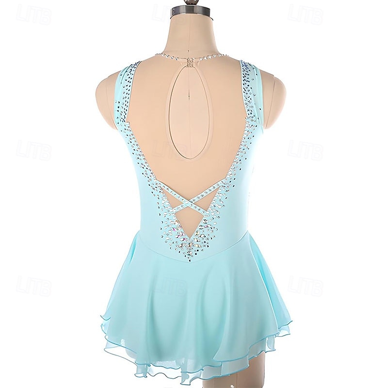 Abito da pattinaggio artistico Per donna Ragazze Pattinaggio sul ghiaccio Vestito Nero Rosso Blu Orlo asimmetrico Rete Alta elasticità Allenamento Competizione Vestiti da pattinaggio sul ghiaccio del 2026 a $160.99 –P3