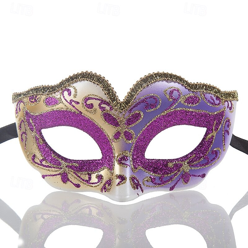 Fantom opery Arlecchino Arlecchina Karnevalová maska Benátská maska Columbina Dospělé Dámské Poloviční obličej Párty Plesová maškaráda Karneval v Benátkách předvečer Všech svatých Karneval Mardi Gras 2025 - $10.99 –P1
