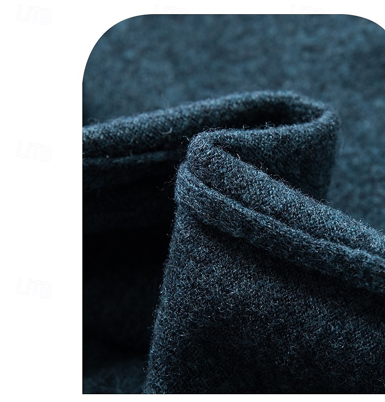 Men's 100% Wool Pullover Sweater Jumper Knit Solid Color Turtleneck Knitwear Elegant Christmas Outdoor Clothing Apparel Fall Winter Black Red S M L 2025 - $57.99 –P10