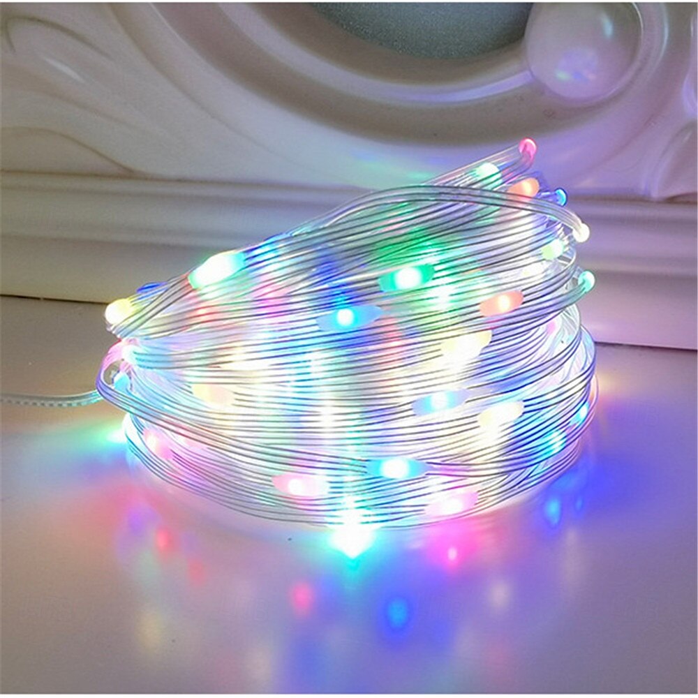 سلسلة أضواء LED جلدية بطول 5 متر/10 متر، أضواء ديكور شجرة عيد الميلاد لعيد الميلاد المجيد ورأس السنة الجديدة واحتفالات عيد الميلاد (قطعة واحدة/قطعتان) 2025 - $12.99 –P3