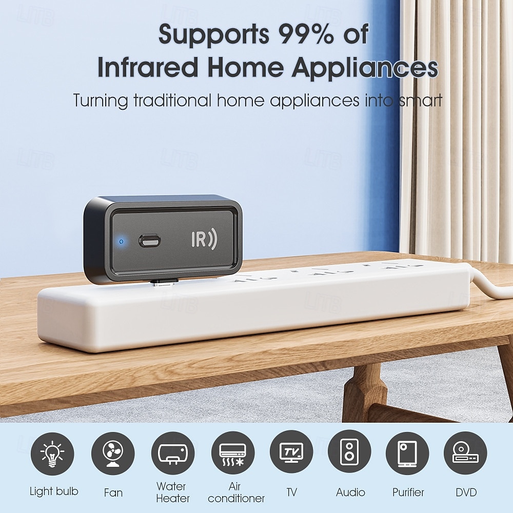 שלט מיני חכם wifi bt שלט אינפרא אדום עבודה מסוג-c עם alexa google home 2025 - $20.99 –P4