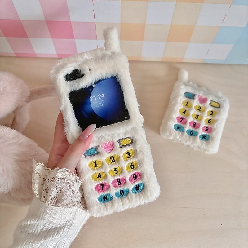 telefone Capinha Para Z Flip 7 Z Virar 6 Z Flip 5 Z Flip 4 Z Flip 3 Capa traseira Antichoque Retro Felpudo de 2025 por $19.99 –P9