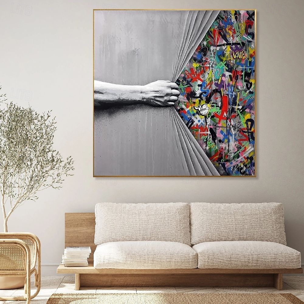 graffiti umění olejomalba ručně malované abstraktní umění paměť graffiti street art malba ručně malovaný pop art olejomalba zeď umění karikatura olejomalba pro obývací pokoj dekorace na stěnu ložnice 2026 - $116.99 –P3