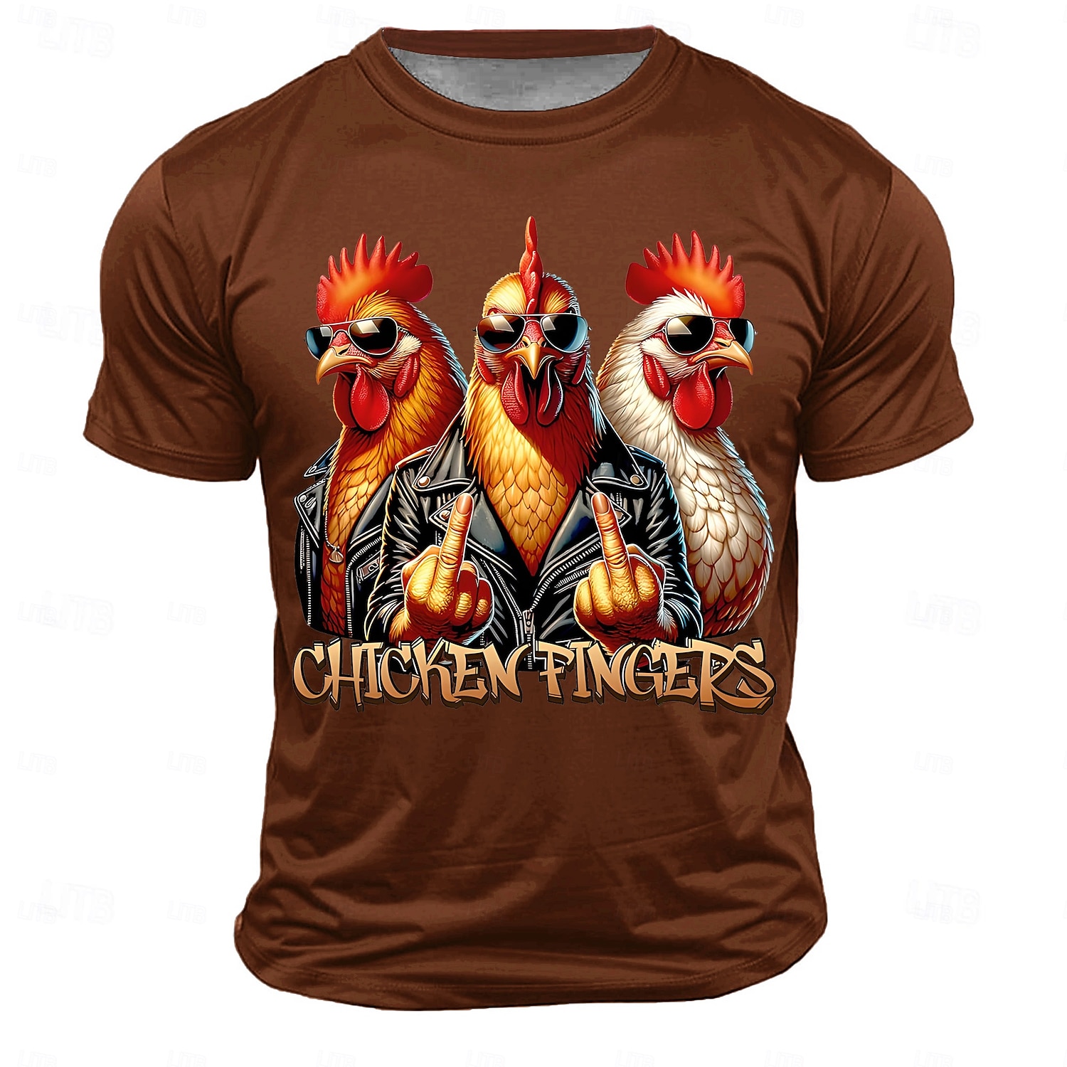 Herr Tupp T-shirt Kortärmad T-shirt 3D-tryck Rund hals Skjorta Mode Fritids- Gata Utomhussport Dagligen Svart Vit Rubinrött Sommar Vår Kläder S M L XL XXL XXXL 2025 - $17.99 –P2