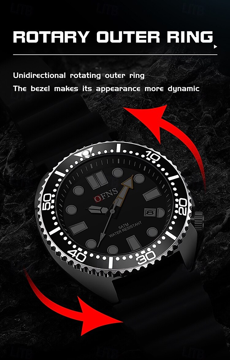 Men Quartz Watch Minimalist Fashion Casual Wristwatch Luminous Calendar Waterproof World Time Rubber Watch 2025 - $32.99 –P5