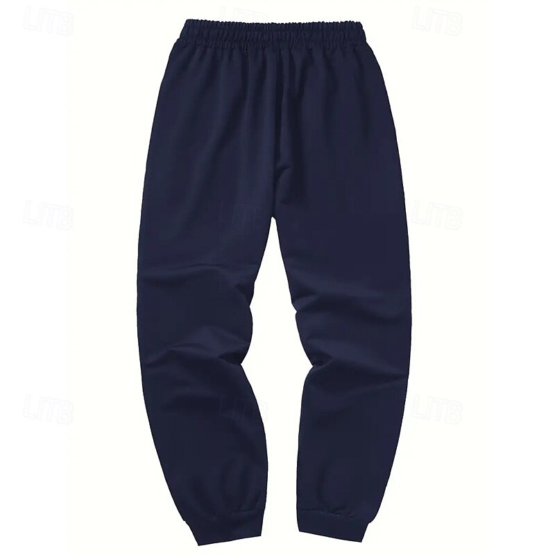 Per uomo Pantaloni sportivi Pantaloni della tuta Pareggiatore Pantaloni Tasche A cordoncino Vita elastica Liscio Comfort Sportivo Giornaliero Di tendenza Informale Nero Rosso Media elasticità del 2025 a $13.99 –P6