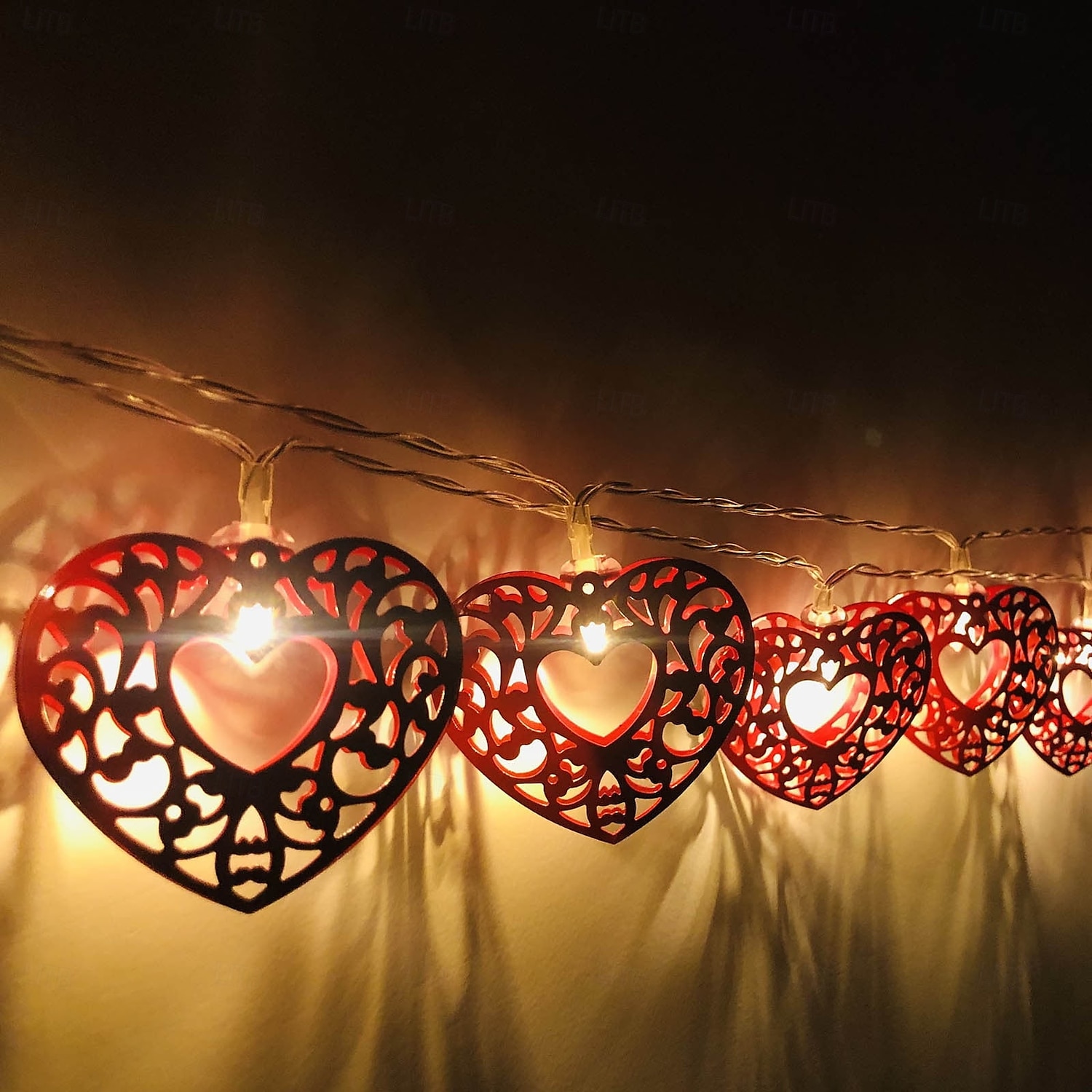 1pc Valentine's Day Love String Lights 1.65M-10Leds/3M-20Leds Battery Box USB Power Supply Valentine's Day Mother's Day Christmas New Year Indoor Atmosphere Decoration Light String 2025 - $9.49 –P9