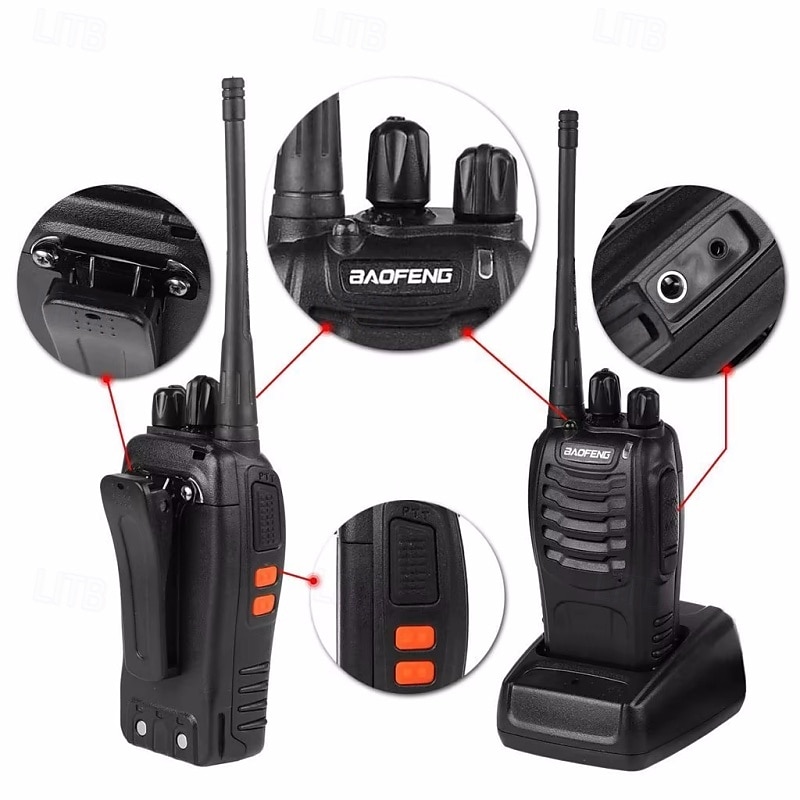 2Pcs Walkie Talkie Two-way Radio Set BF 888s UHF 400-470MHz 16CH Walkie-talkie Radios Transceiver 2025 - $76.99 –P6