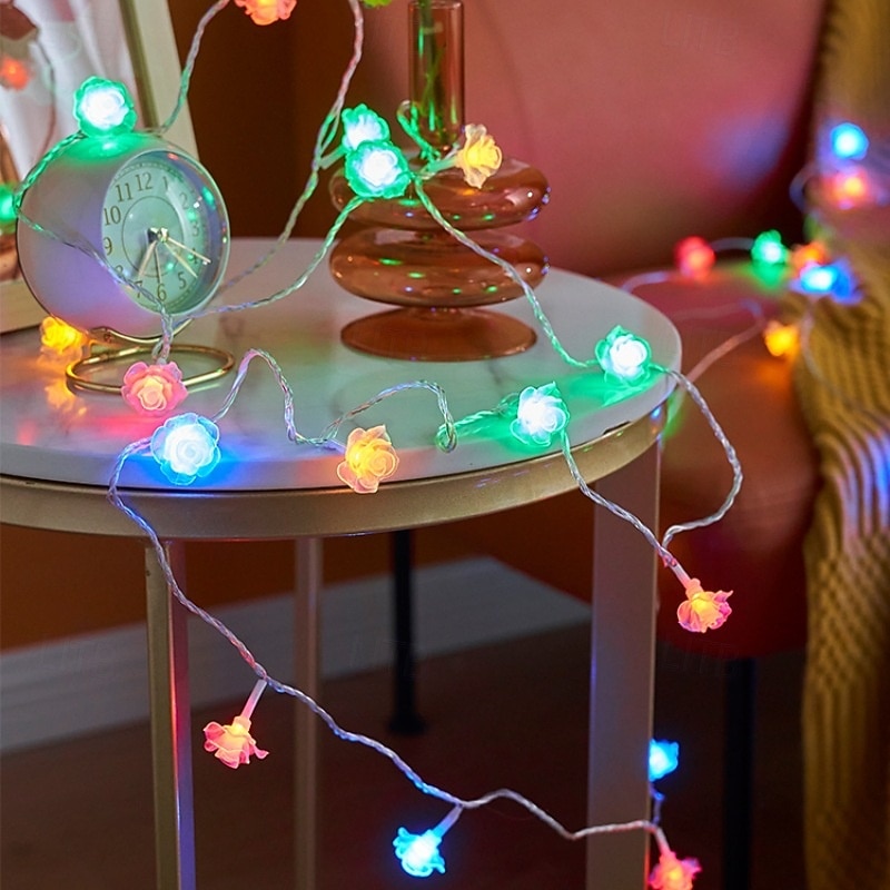 10/20/40/80LED розовые гирлянды на батарейках для свадебных вечеринок праздничных годовщин романтическое атмосферное декоративное освещение 2026 - $9.49 –P7