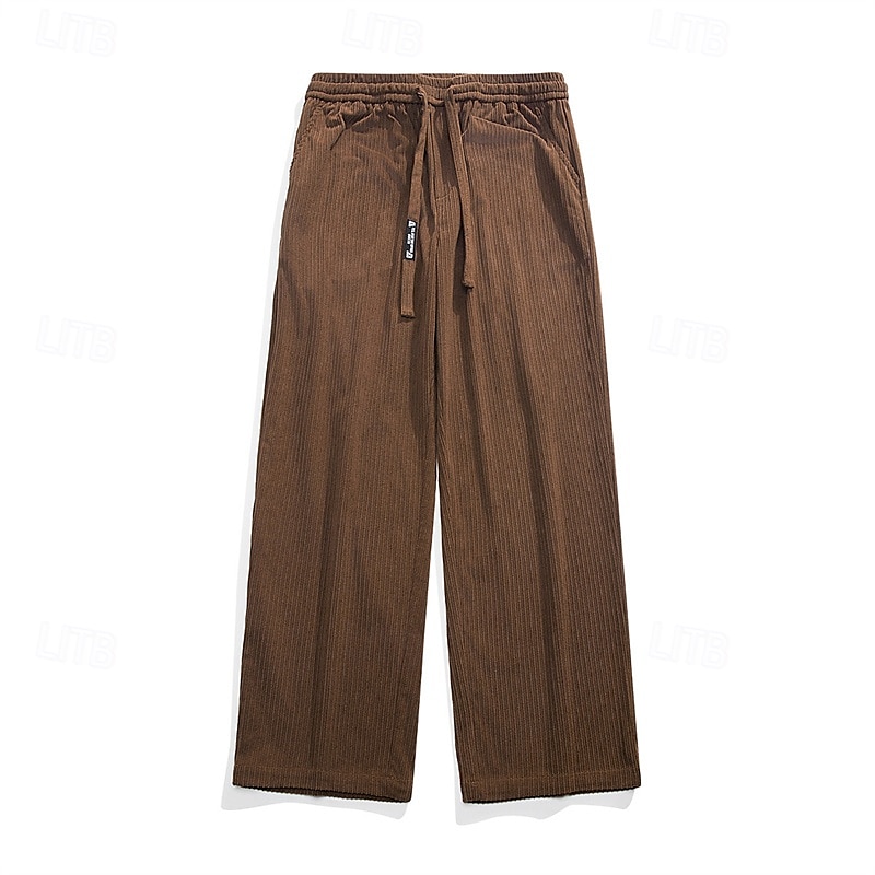 Per uomo Pantaloni di velluto a coste Pantaloni Pantaloni casual A cordoncino Vita elastica Gamba dritta Liscio Comfort Caldo Lunghezza intera Esterno Informale Giornaliero Sportivo Di tendenza Nero del 2025 a $22.99 –P4