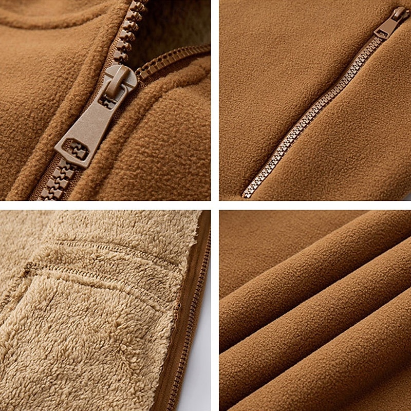 Ανδρικά Χειμωνιάτικα μπουφάν Μπουφάν fleece Casual Jacket Καθημερινά Διακοπές Διατηρείτε Ζεστό Τσέπη Φλις Φθινόπωρο & Χειμώνας Σκέτο Μοντέρνα Κομψό στυλ street Με Κουκούλα Κανονικό 2025 - $56.99 –P8