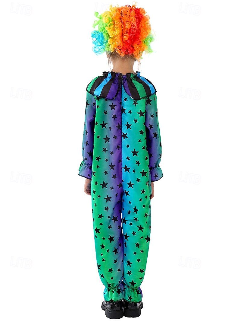 cirkus Žolík Klaun Karnevalový kostým Úbory Cosplay Paruky Kostým Dětské Chlapecké Dívčí cosplay Výkon Párty předvečer Všech svatých Karneval Mardi Gras Jednoduchý karnevalový kostým 2025 - $32.99 –P4