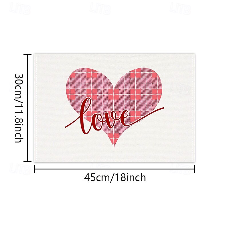 Valentine's Day Placemats Set of 4 Romantic and Decorative Table Mats Featuring Heart or Rose Patterns Durable and Heat-Resistant Perfect for Adding a Touch of Love to Your Dining Table Decor 2025 - $14.49 –P1