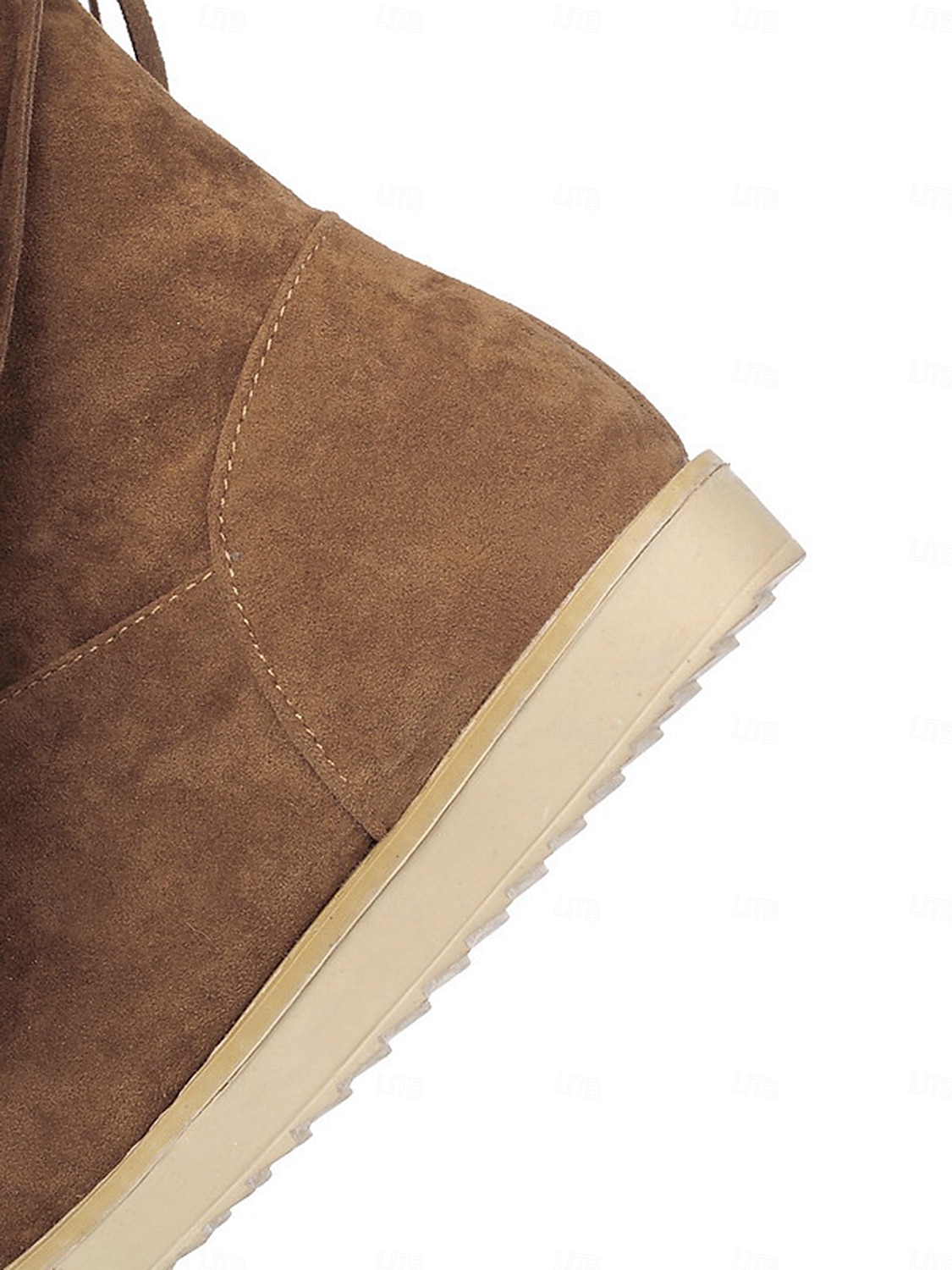 Botas de inverno femininas de camurça verde mocassim com forro de pele e detalhes de franjas – botas de neve confortáveis na altura do joelho para o tempo frio de 2025 por $59.99 –P8