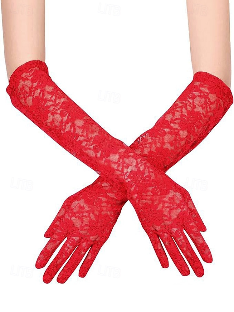 Spitzenhandschuhe im Vintage-Stil für Damen – weich, bequem und perfekt für Hochzeiten, Abschlussbälle oder Kostümpartys 2025 - $9.99 –P7