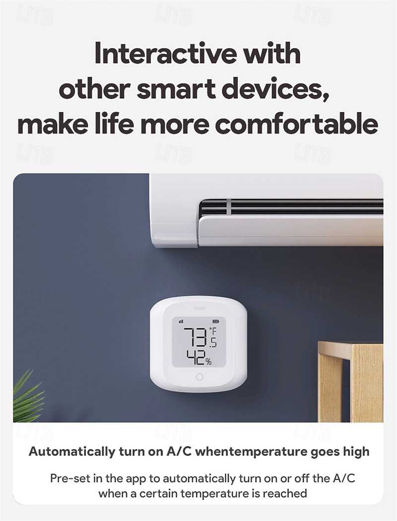 tuya smart wifi/zigbee αισθητήρας υγρασίας θερμόμετρο εσωτερικού χώρου υγρόμετρο με οθόνη lcd υποστήριξη alex google home 2025 - $23.99 –P5