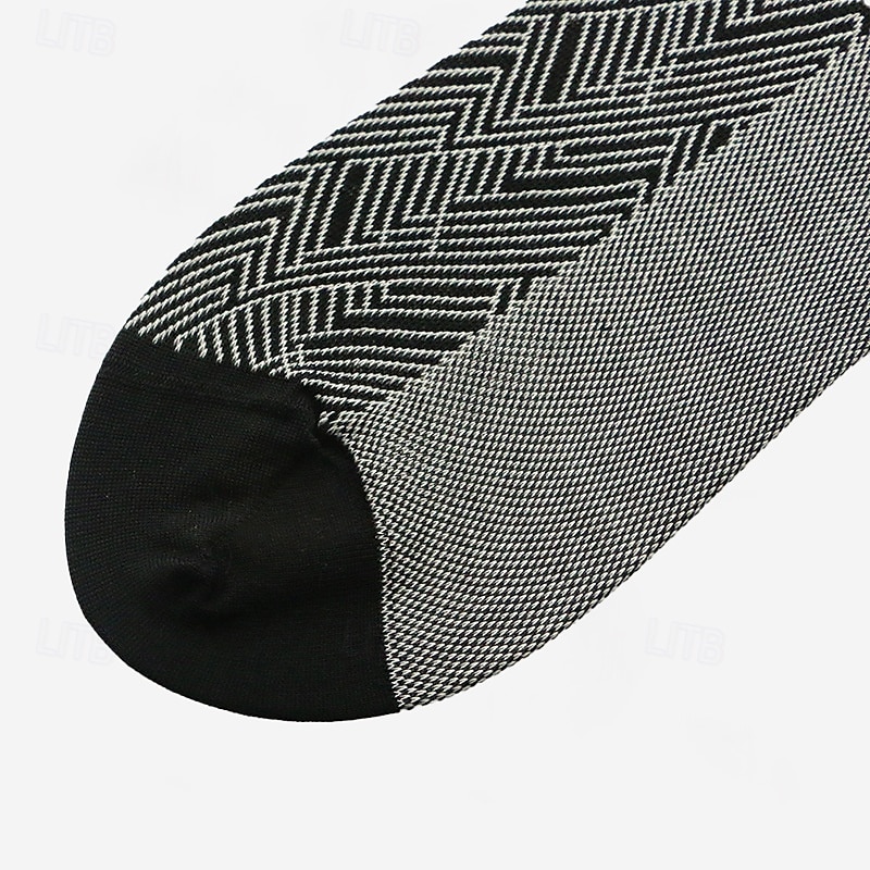 Men's 1 Pair Socks Black Color Plaid Plaid Checkered Geometry Formal Wedding Anniversary Thin Spring &  Fall Knitwear Elegant 2025 - $12.99 –P4