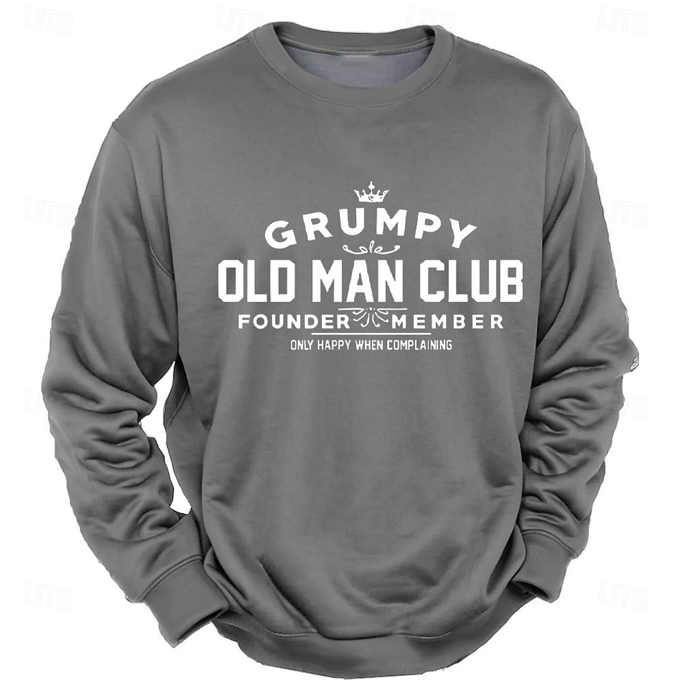 Herre Bokstavmotiv Gammel mann Genser Genser Langermet Genser Crew-hals Mote Daglig Fritid 3D-utskrift Ferie Ut på byen Gateklær Crewneck 3D-utskrift Vinter Vår & Vinter 2025 - $29.99 –P6