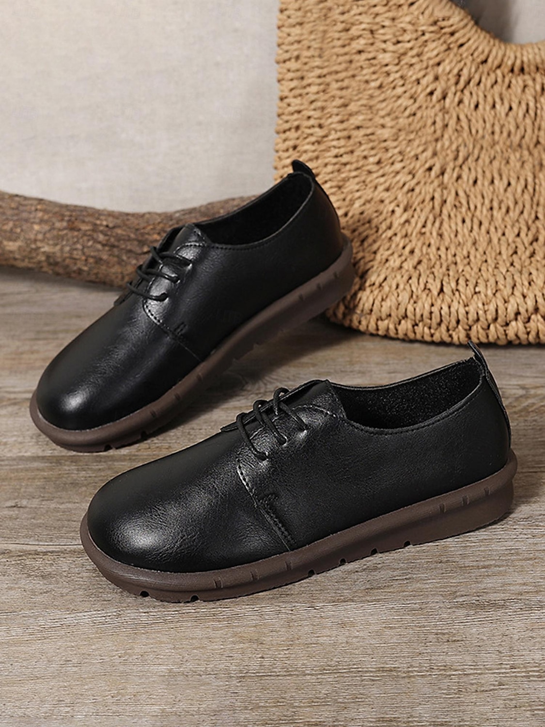 chaussures décontractées à lacets en similicuir marron pour hommes avec semelle antidérapante confortable - parfaites pour un usage quotidien de 2025 ? €23.99 –P6