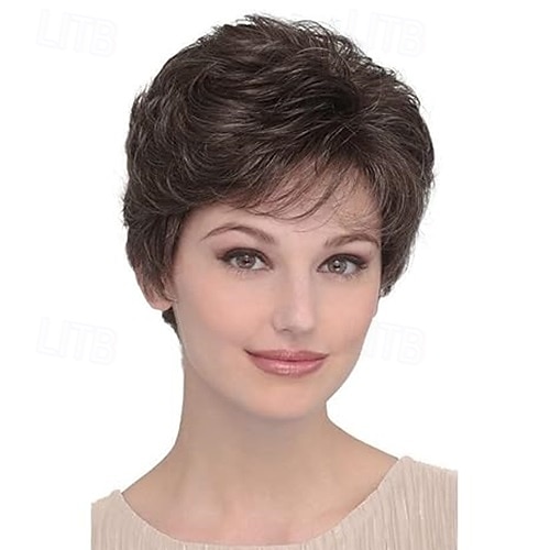 perruque courte pour femme en cheveux synthétiques superposés résistants à la chaleur pour une utilisation quotidienne en soirée de 2025 ? $18.99 –P2