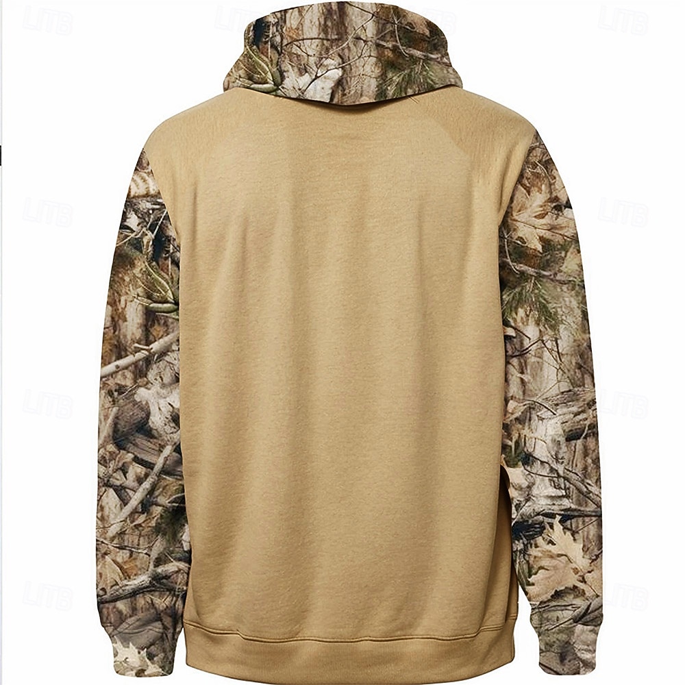 Herre Amerikansk amerikansk flagg Patriotisk Rådyr Hettegensere Daglig Fritid Langermet Med hette Feriereise Sport & Utendørs Gateklær Brun Lysegrå Trykt mønster Lomme foran Vår & Vinter Designer 2025 - $29.99 –P2