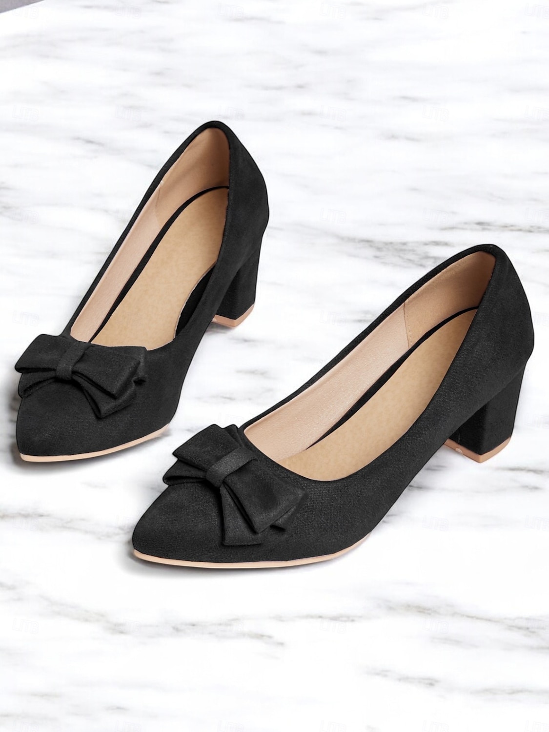 Purple Suede Bow-Tie Low Heel Pumps - Elegant and Comfortable Women's Block Heel Shoes for Everyday Wear 2025 - $42.99 –P4